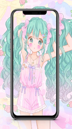 粉彩女孩色彩少女