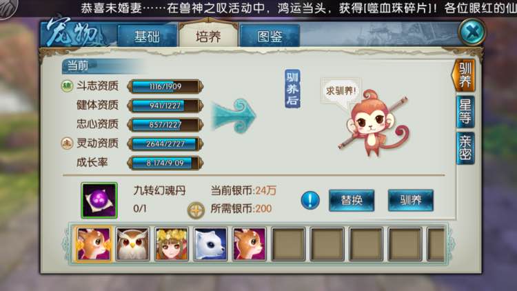 诛仙手游宠物怎样加点