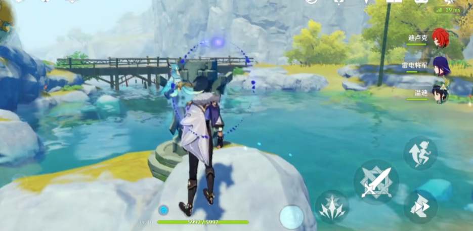 原神三个冰柱怎么上去