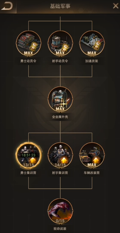 守望黎明科技进度怎么增加的