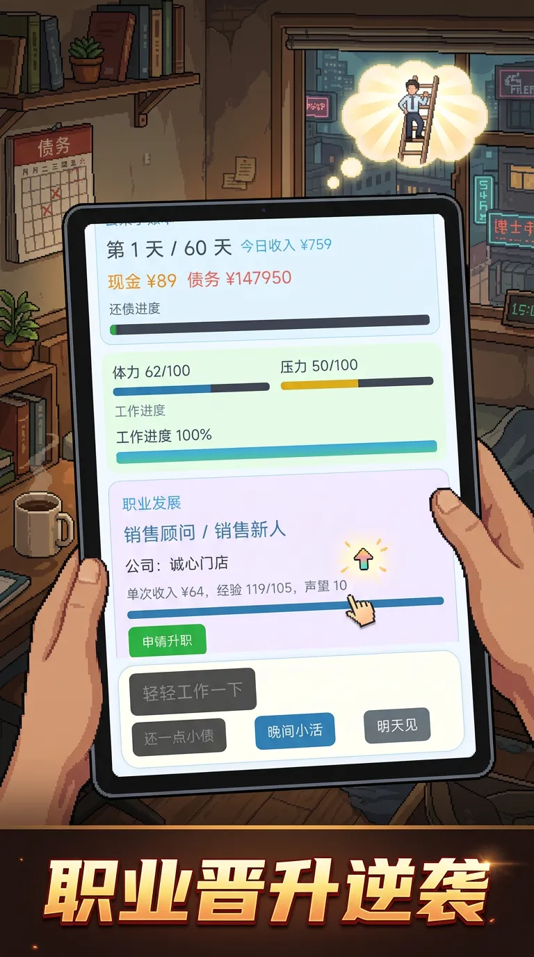 每日打工还债